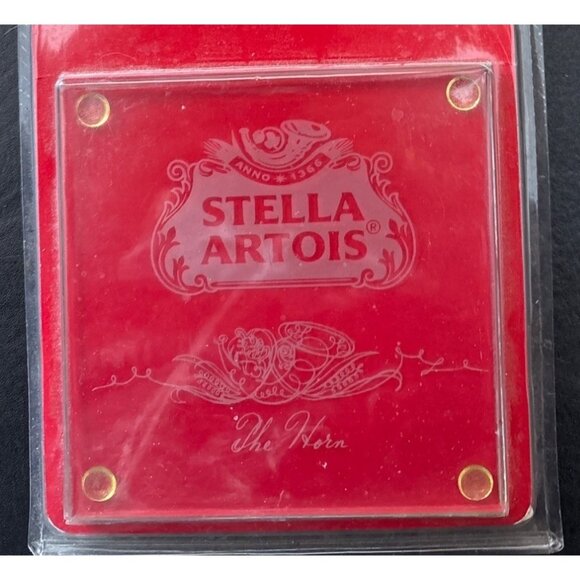 Stella Artois Collectors Edition Glass Coaster Set Of 2 Historic Brewery Design - Picture 2 of 5